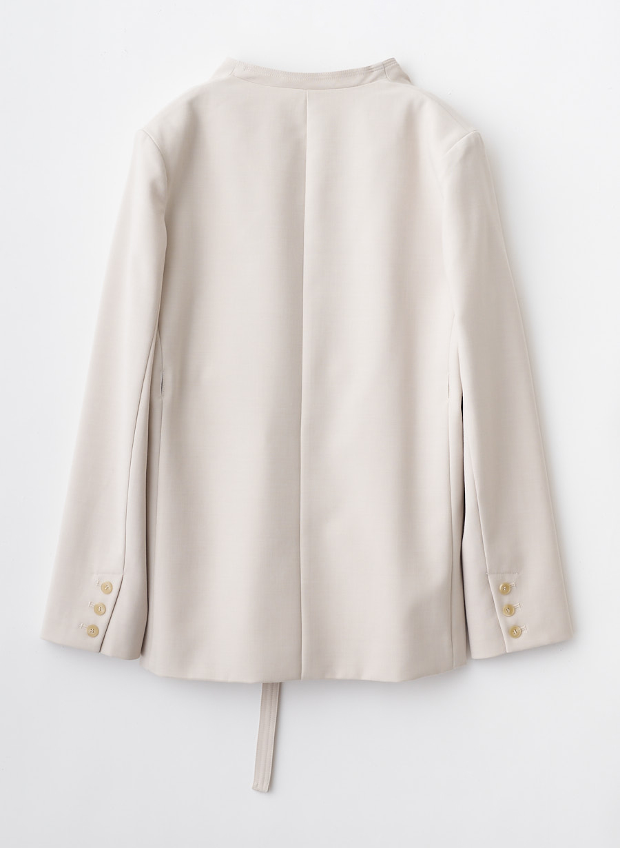 ツイルストレッチノーカラーベルトジャケット｜LOUNIE（ルーニィ）公式