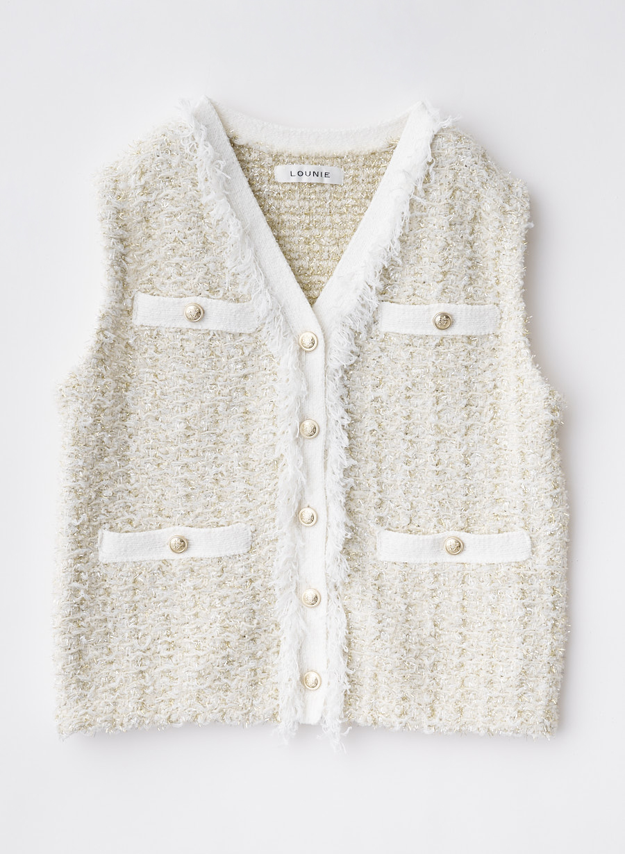 ツイード調ニットジレ｜LOUNIE（ルーニィ）公式サイト／公式オンライン