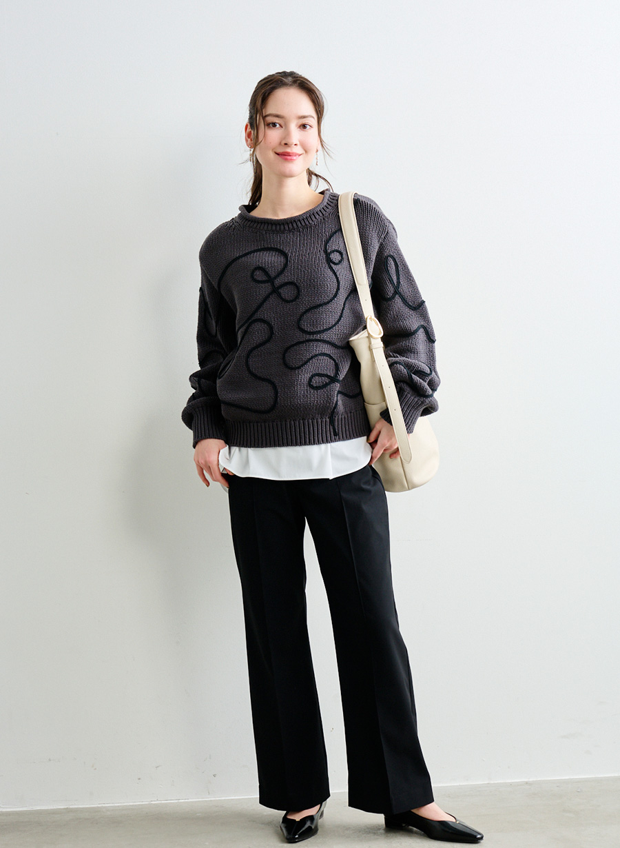 コード刺繍ニットプルオーバー｜LOUNIE（ルーニィ）公式サイト／公式