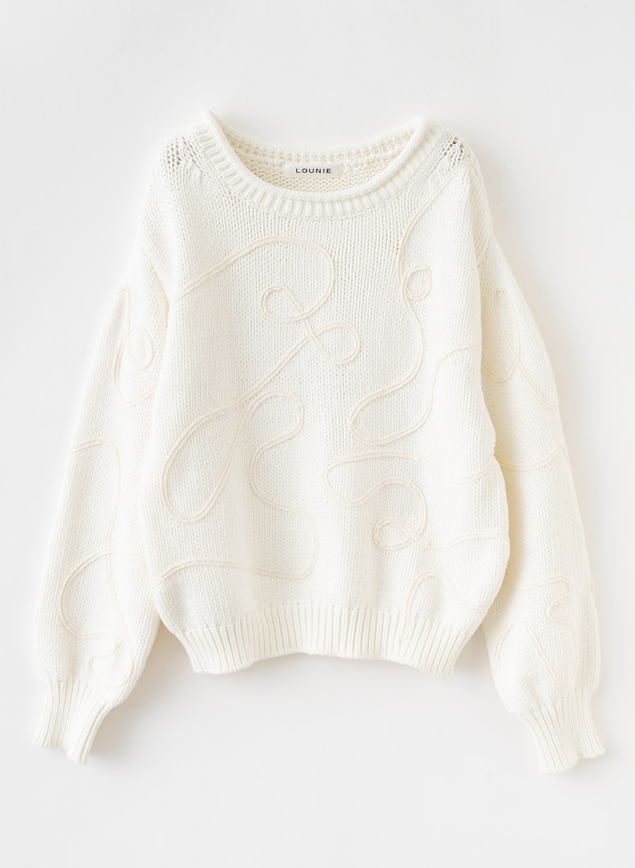 コード刺繍ニットプルオーバー｜LOUNIE（ルーニィ）公式サイト／公式