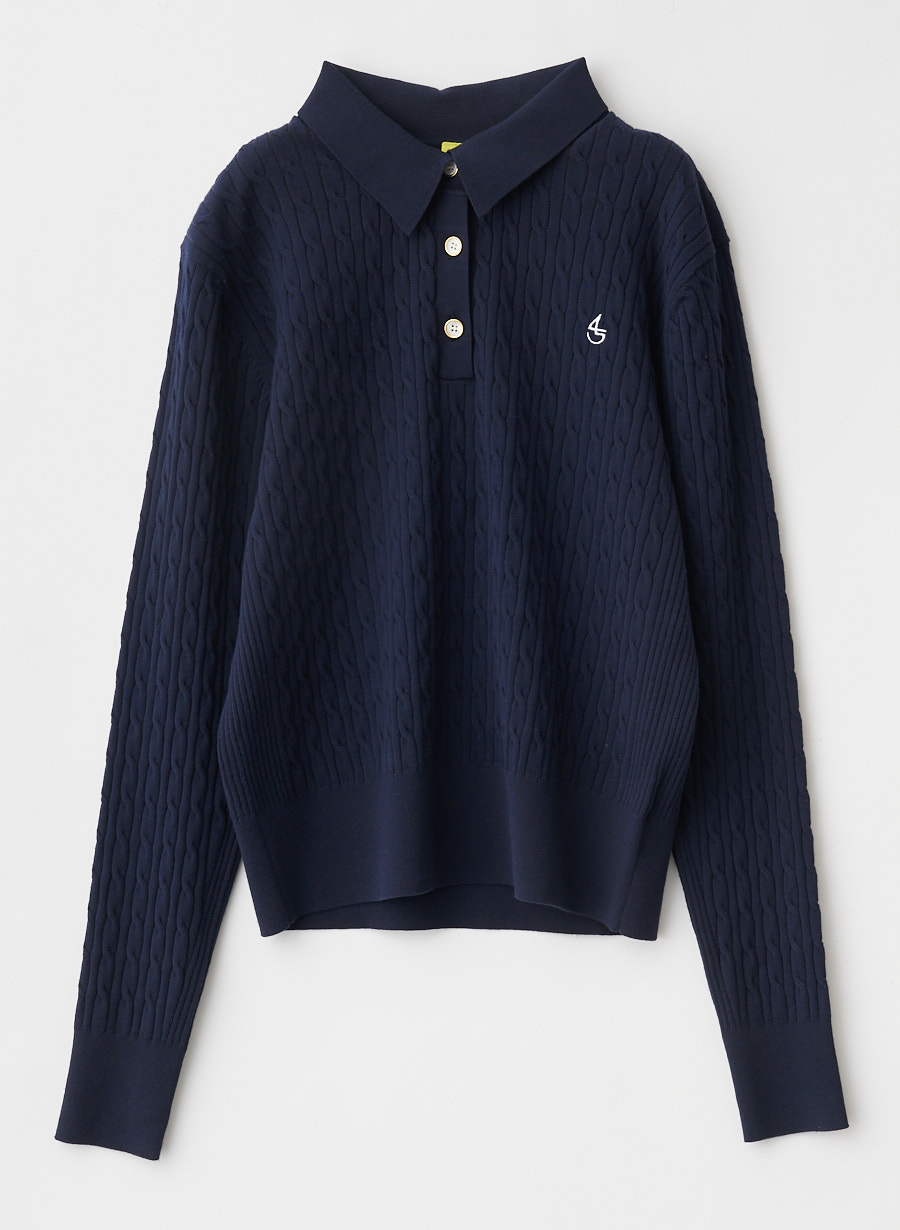 衿付きケーブルニットプルオーバー｜LOUNIE（ルーニィ）公式サイト