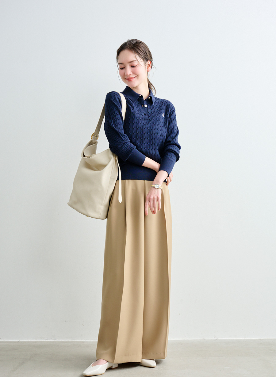 LOUNIE　ルーニィ　23AW　ケーブルベストニットプルオーバー　前後2WAY LOUNIE ルーニィ 23AW ケーブルベストニットプルオーバー 前後2WAY