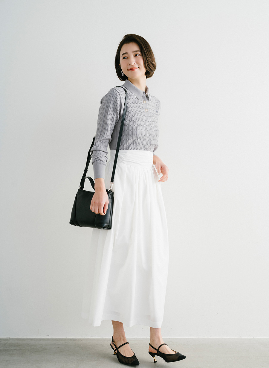 LOUNIE ルーニィ 23AW ケーブルベストニットプルオーバー 前後2WAY