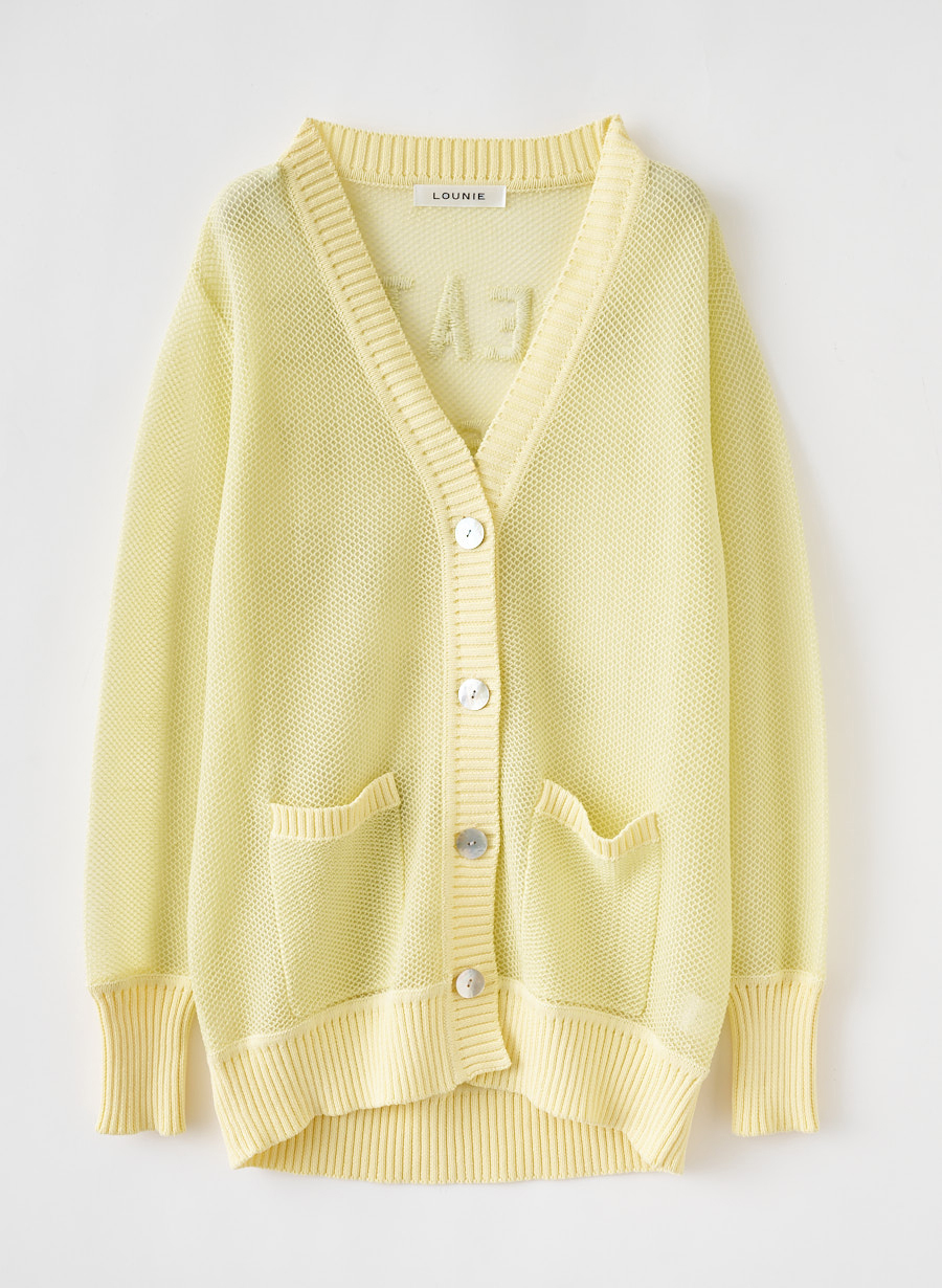バックロゴメッシュニットカーディガン｜LOUNIE（ルーニィ）公式サイト