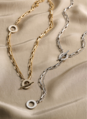 チェーンレイヤードネックレス