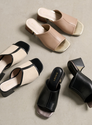 スクエアトゥサボサンダル