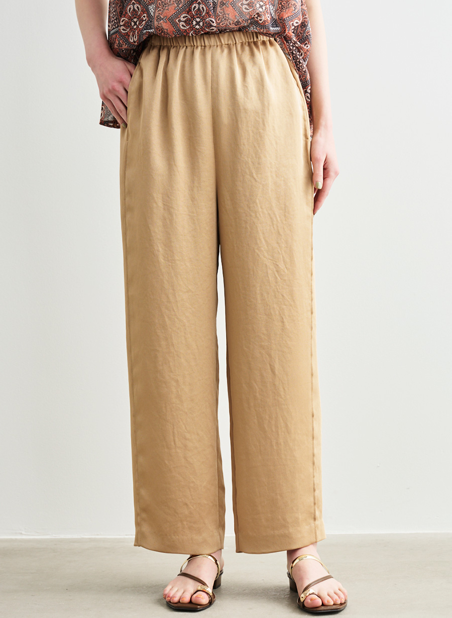 サテンイージーパンツ