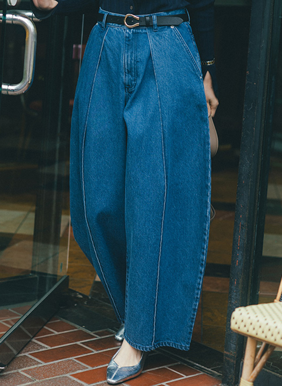 【一部追加生産】バレルタックデニムパンツ