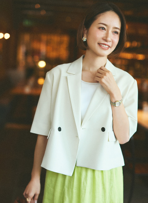 ＜UVカット＞バスケットハーフスリーブジャケット