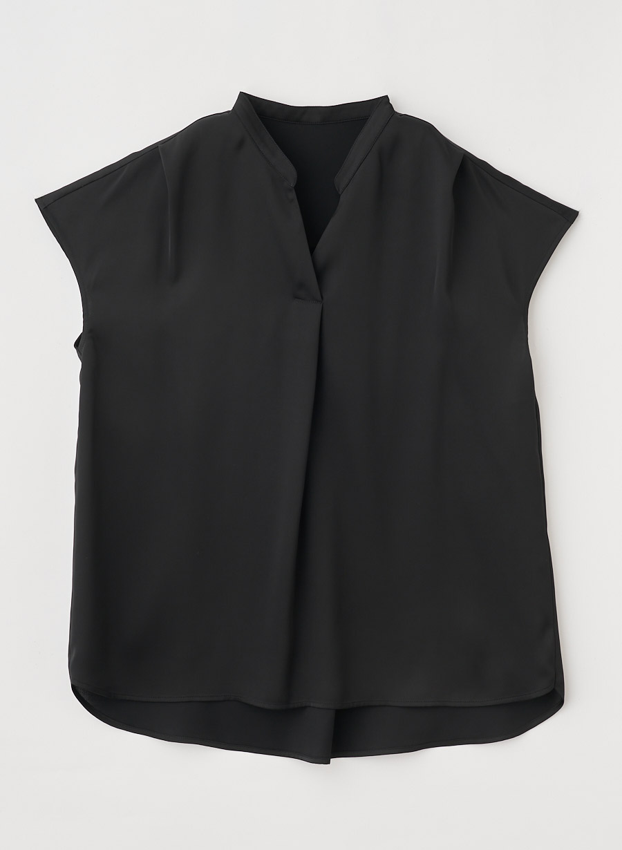 美品✨ Theory 25SS サテンクレープスキッパーブラウス 黒 S 日本製 汗染み防止＞サテンスキッパーブラウス｜LOUNIE（ルーニィ）公式サイト