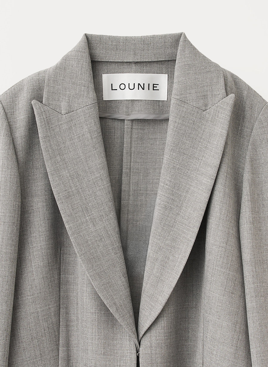 極美品☆ルーニィ　ウールライクダブルブレスト　ノーカラージャケット　LOUNIE 2WAYダブルブレストジャケット｜LOUNIE（ルーニィ）公式サイト／公式