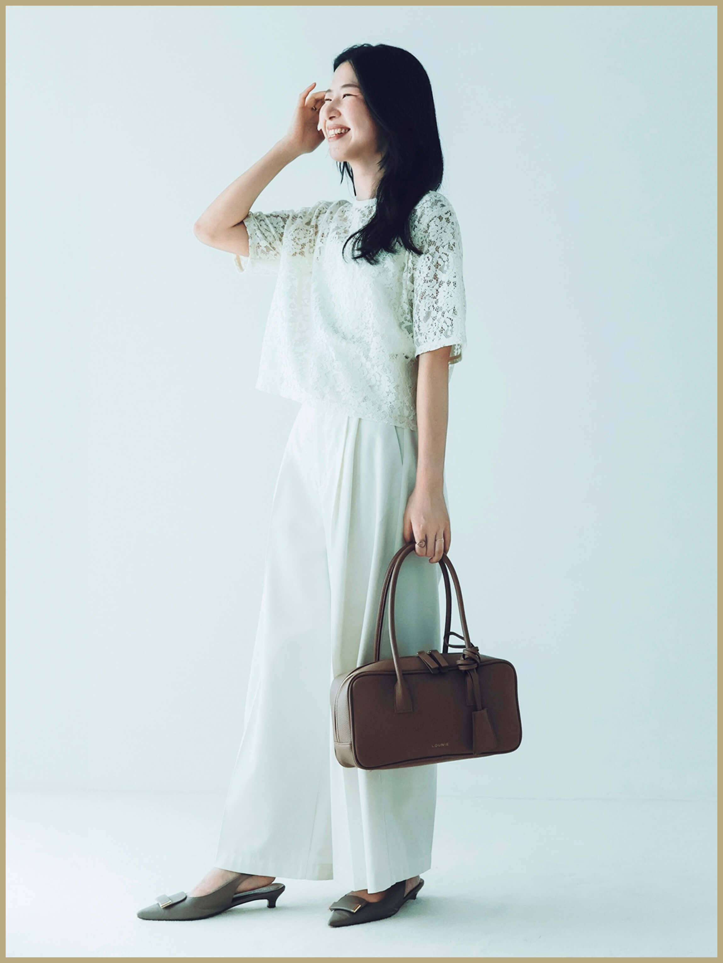 レースTシャツ　ブラウス　KANAKO SATO × LOUNIE LOUNIE×KANAKO SATO レースTブラウスEC限定カラー、登場｜LOUNIE