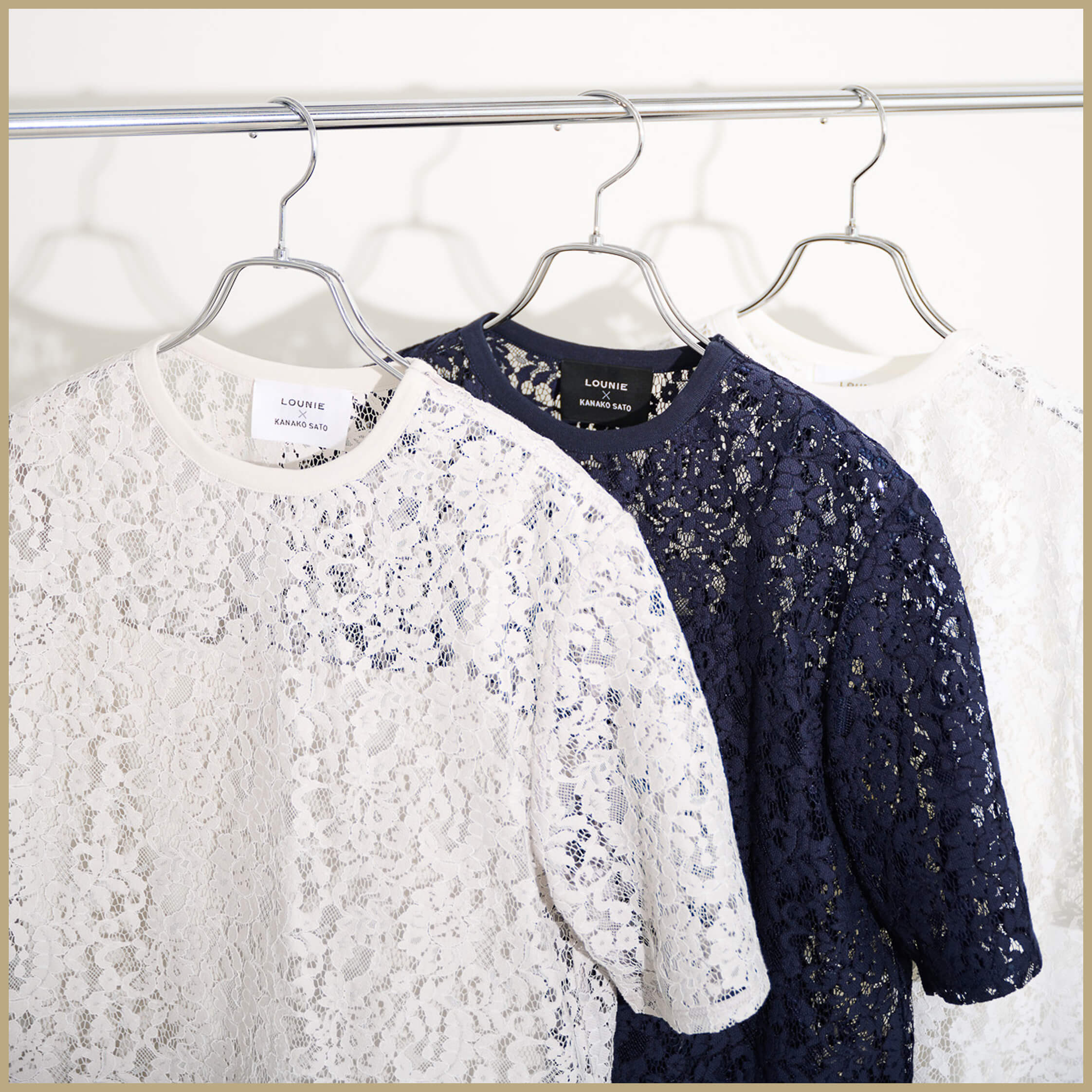 LOUNIE×KANAKO SATO レースTブラウスEC限定カラー、登場｜LOUNIE