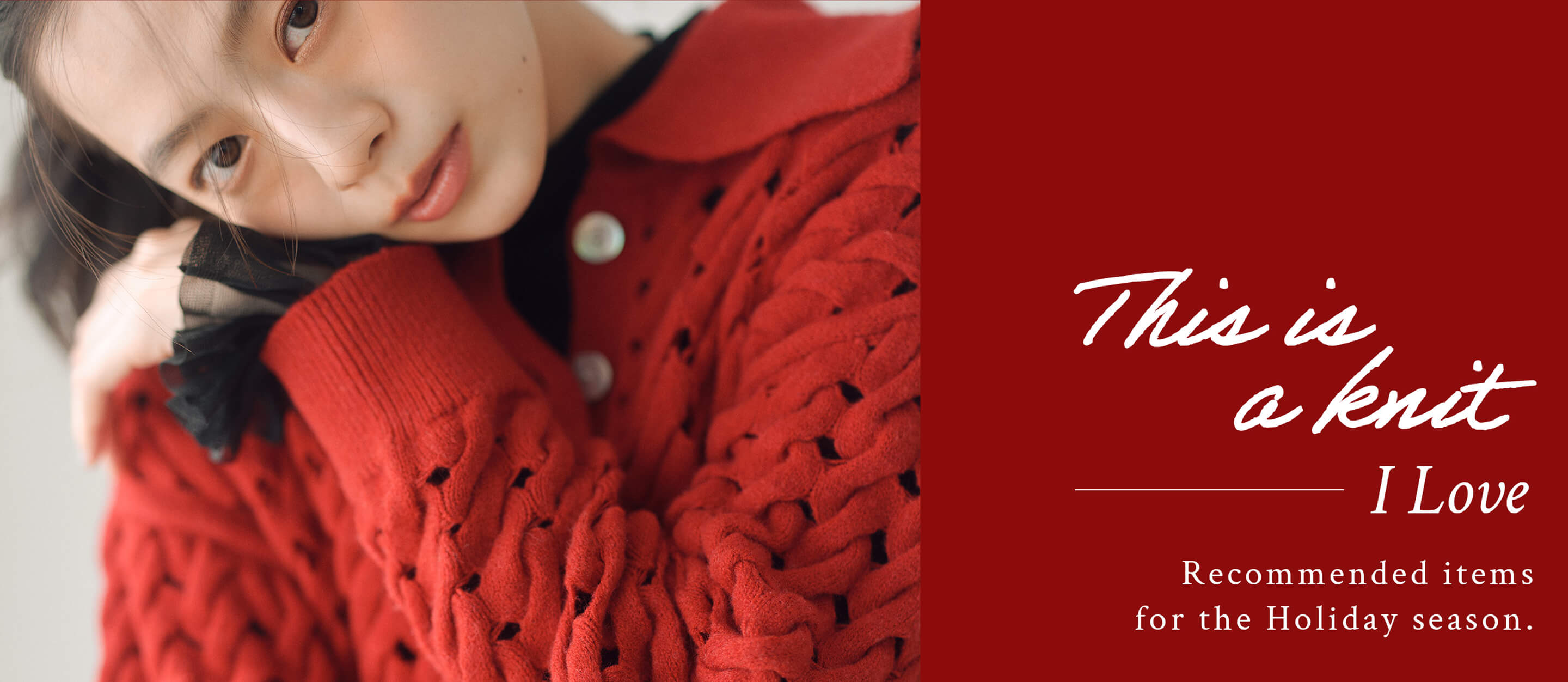 This is a knit I love. -Recommended items for the Holiday season-